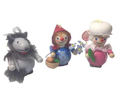 Steinbach Little Red Riding Hood Characters Set of 3 Ornaments