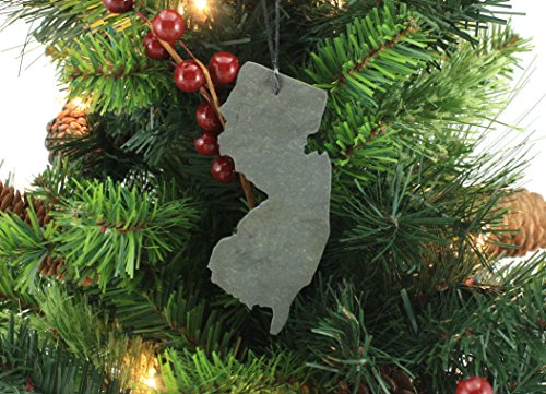 New Jersey Slate Christmas Ornament