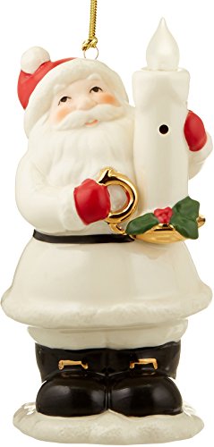Lenox Santa Blow Out the Lights Ornament
