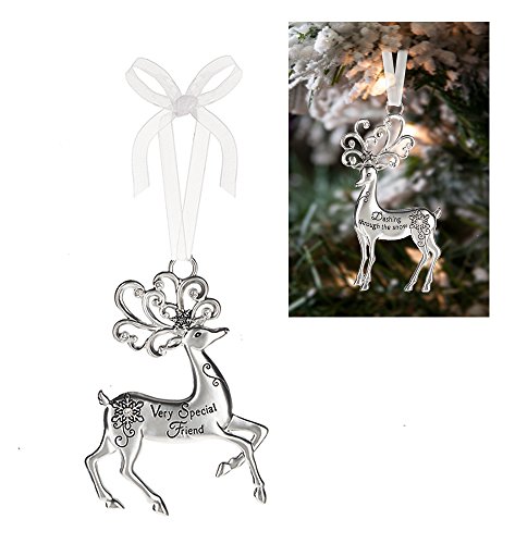 Prancing Reindeer Ornament: Very Special Friend – By Ganz