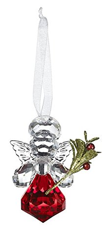 Ganz 2.5″ Teeny Mistletoe Kissing Krystal Angel Ornament