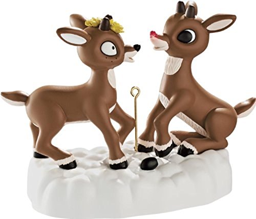Carlton Cards Heirloom Rudolph and Clarice Light Up Christmas Ornament w/ Sound
