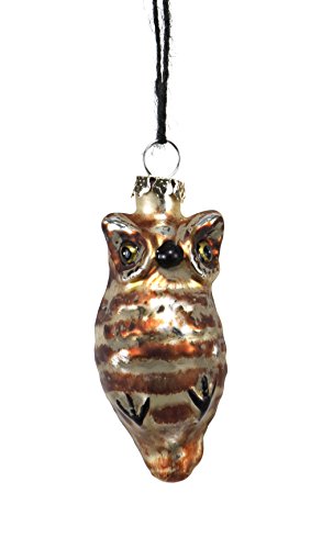 Sage & Co. XAO19115BR Antiqued Glass Owl Ornament (12 Pack)