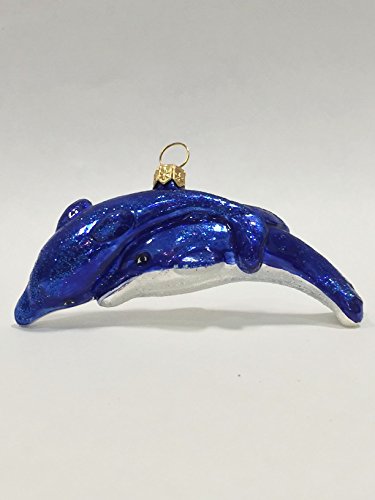 Ornaments To Remember Nuzzling Dolphins Hand-Blown Glass Ornament