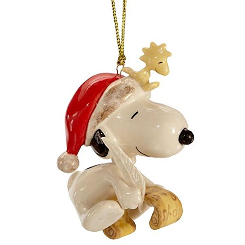 Lenox Christmas Snoopy’s List For Santa Ornament Peanuts Woodstock