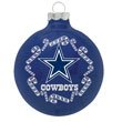 Dallas Cowboys Small Painted Round Candy Cane Christmas Tree Ornament