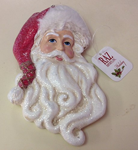RAZ Imports Santa Head Ornament