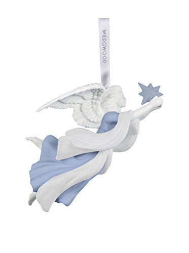 Wedgwood Angel with Star Christmas Ornament, Blue by Wedgwood