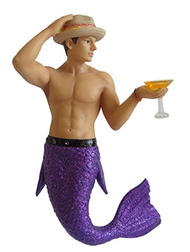 December Diamonds South Beach Shirtless Merman with HOT Abs Ornament invites YOU for Cocktail Hour:)