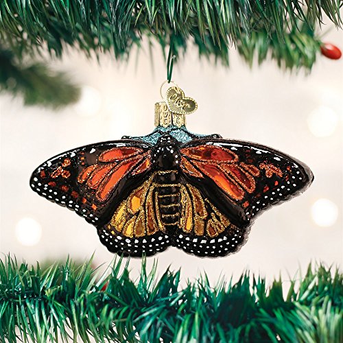 Old World Christmas Monarch Butterfly Glass Blown Ornament