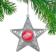 Detroit Red Wings Silver Star Ornament