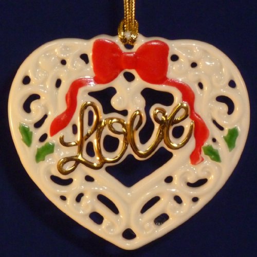 Lenox ‘Love’ Pierced Porcelain Christmas Ornament