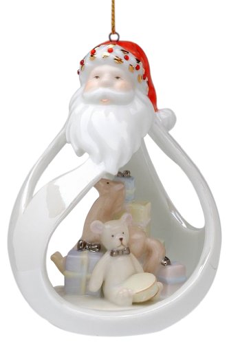 Appletree Design Santa Ornament with Gifts, 4-1/4-Inch Tall, Includes String For Hanging