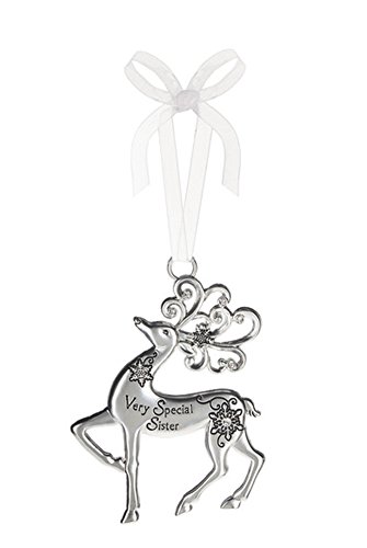 Prancing Reindeer Ornament: Very Special Sister – By Ganz