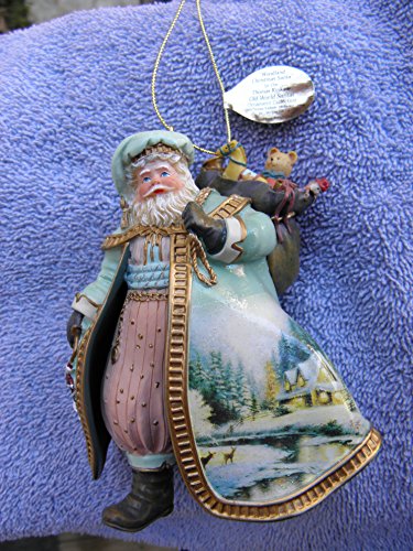 Thomas Kinkade Old World Santa Ornaments-Woodland Christmas Santa Issue #3