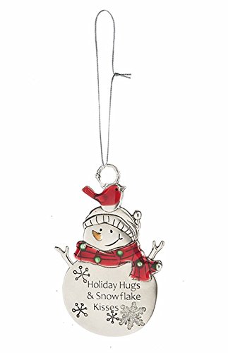 GANZ Snow Pals Ornament – Holiday Hugs & Snowflake Kisses – Ornament Christmas Sentimental Gift EX26738