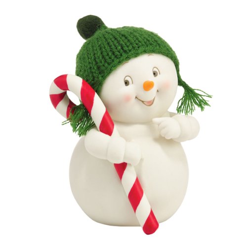 Department 56 Snow Pinions Ornamenting Candy Cane Figurine, 5.25-Inch