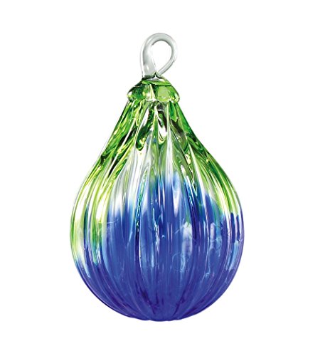 Glass Lilly Pad Raindrop Ornament