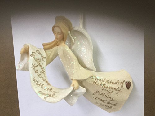 Foundations Angel W/Banner Hanging Ornament