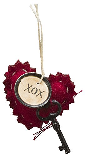 PBK Small Miniature Valentines Ornaments – Baby Heart Felt Hearts XOX #20641