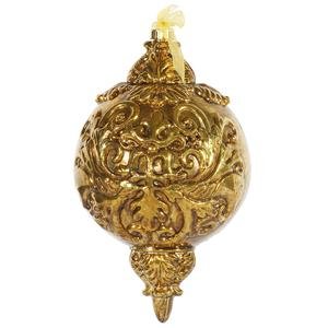 Vickerman 12″ Antique Gold Ball Finial Ornament 1 per Box