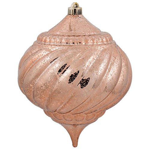 Vickerman 442227 – 6″ Rose Gold Shiny Mercury Finish Onion Christmas Tree Ornament (4 pack) (M165758)
