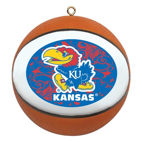 NCAA Kansas Jayhawks Mini Replica Basketball Ornament