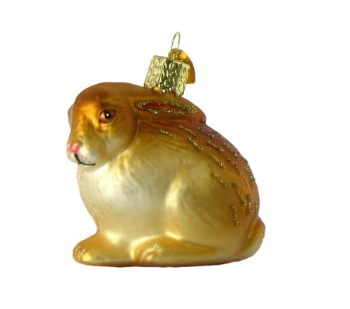 Old World Christmas Cottontail Bunny Ornament, Brown