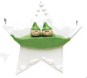 Pea Pod Family 2 Personalized Christmas Tree Ornament