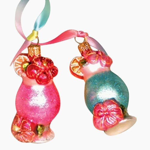 Ornaments to Remember: TROPICAL DRINKS Christmas Ornament