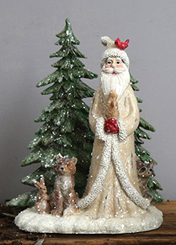 7.5 Inch Resin Santa Trees and Animals Tabletop Christmas Figurine