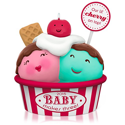 Hallmark Keepsake Ornament: New Parents’ Baby Makes Three Ice Cream With Cherry on Top