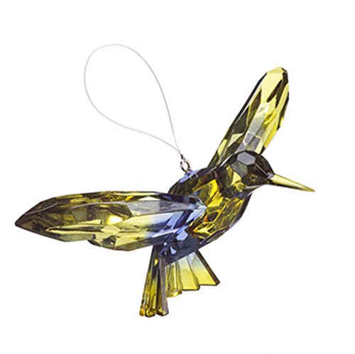Ganz Crystal Expressions Ornament – Hanging Two-Toned Hummingbirds (Green/ Blue)