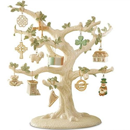 Lenox Luck Of The Irish Miniature Tree Ornaments Set 12 St Patrick’s Day Leprechaun NO TREE