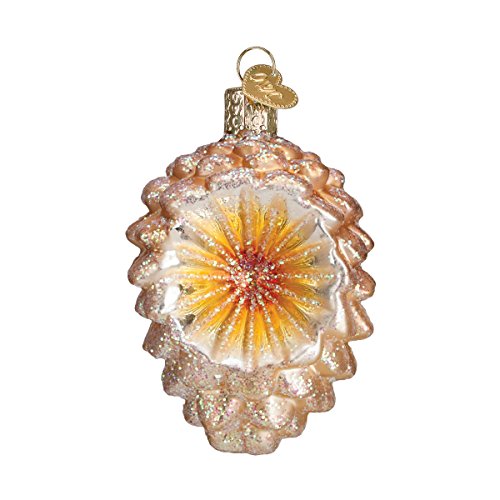 Old World Christmas Natural Cone Reflector Glass Blown Ornament