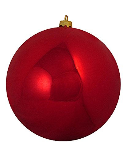 Shiny Red Hot Commercial Shatterproof Christmas Ball Ornament 10″ (250mm)