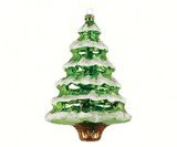Cobane Studio LLC COBANED383 Snowy Pine Tree Green Ornament