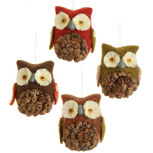 RAZ Imports – 3.5″ Decorative Owl Ornaments (Set of 4)