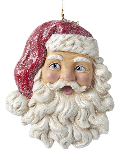 Kurt Adler 6.5″ Resin Santa Head Ornament