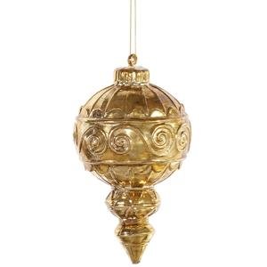 Vickerman 29215 – 6″ Antique Gold Finial Christmas Tree Ornament (2 pack) (O128003)