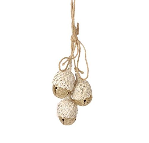 8″ Eco Country Gold Jingle Bell Acorns Cluster Christmas Ornament