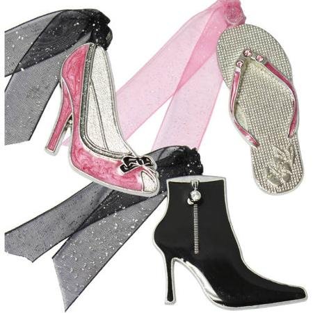 Gloria Duchin 3pc Ladies’ Shoe Ornament Set