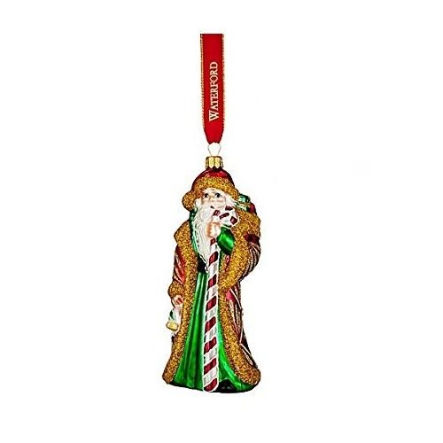 Waterford Candy Cane Santa Ornament