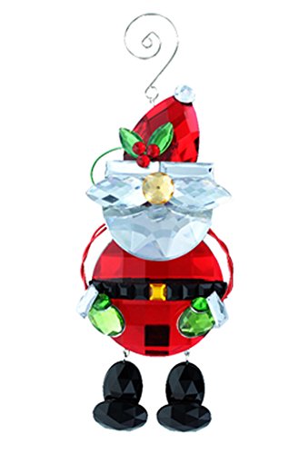 Santa Claus With Boots Faux Crystal Christmas Ornament – By Ganz