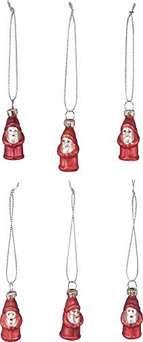 Mini Glass Christmas Ornaments – Santa
