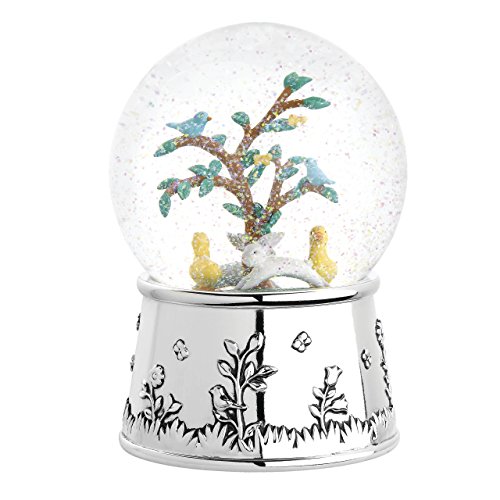 Reed & Barton 5028 Quilted Rabbit Musical Snowglobe