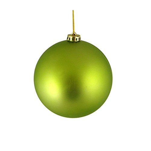 Matte Green Kiwi Shatterproof Christmas Ball Ornament 4″ (100mm)