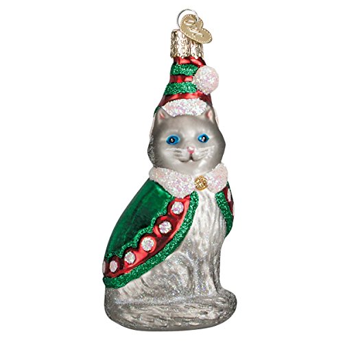 Old World Christmas Elf Kitty Glass Blown Ornament