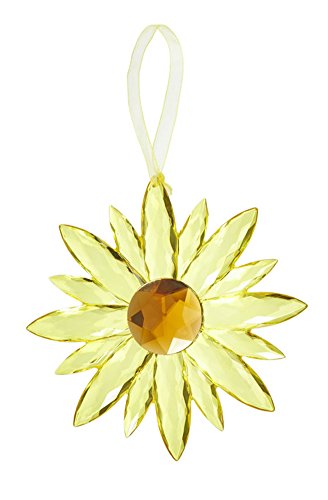Flower Small Crystal Expressions 7 Inch Acrylic Hanging Jewel Ornament – Yellow