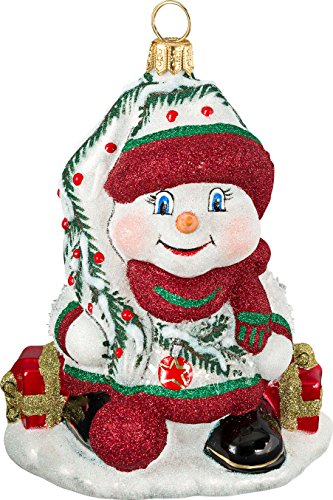Glitterazzi Cardinal Snowman Ornament by Joy to the World